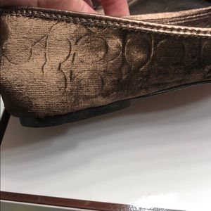 Coach Shoes - Good/EUC sz 7.5 Coach flats open toe chocolate Coach Shoes - Good/EUC sz 7.5 Coach flats open toe chocolate